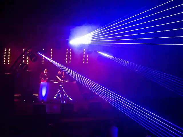 Live-Lasering · Club-Nacht in der Stadthalle Singen